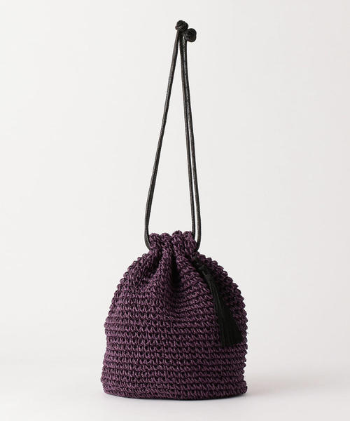 coen（コーエン）の「ペーパータッセル巾着バッグ（ショルダーバッグ・レディース・パープル/ナチュラル/モカ・FREE）」の12枚目の写真