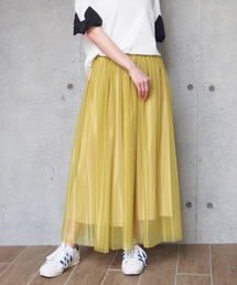 【日本製】シャイニーフレアスカート