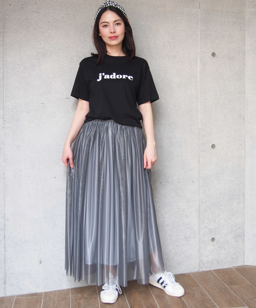 PICCIN(ピッチン)の「【日本製】シャイニーフレアスカート(スカート・レディース・ブラック/ライトグレー/ブルー/マスタード・MEDIUM)」の10枚目の写真