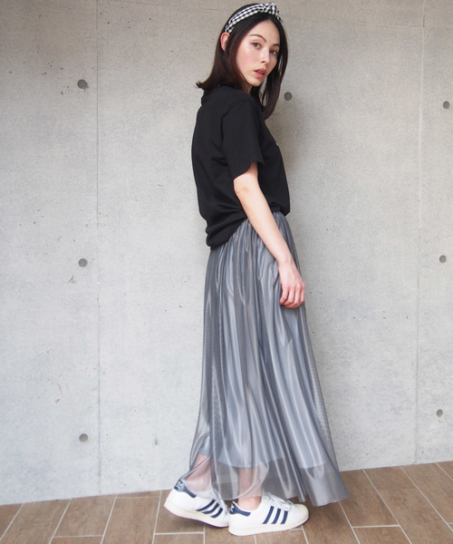 PICCIN(ピッチン)の「【日本製】シャイニーフレアスカート(スカート・レディース・ブラック/ライトグレー/ブルー/マスタード・MEDIUM)」の13枚目の写真