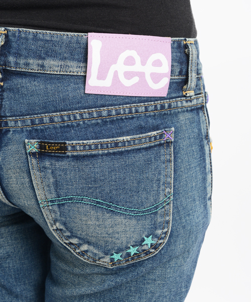 X-girl(エックスガール)の「X-girl×LEE SONIA JEANS(デニムパンツ・レディース・ライトインディゴブルー・25inch/24inch/26inch/27inch)」の3枚目の写真