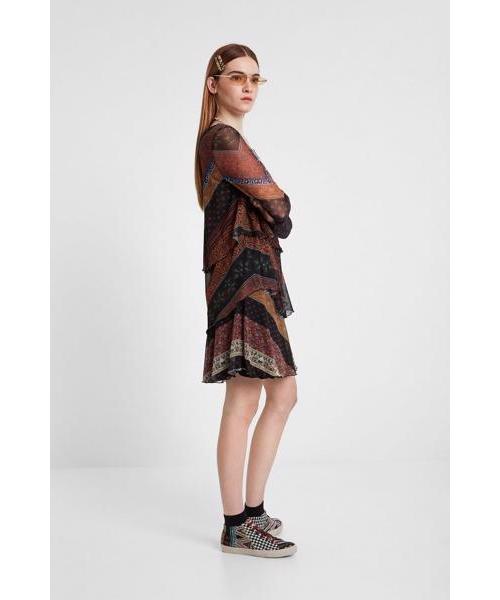 Desigual（デシグアル）の「ワンピースロングスリーブ OCRIDA（ワンピース・レディース・ブルー・2L/3L/SS/S/M/L）」の2枚目の写真