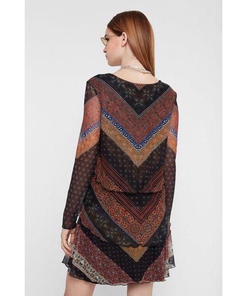 Desigual（デシグアル）の「ワンピースロングスリーブ OCRIDA（ワンピース・レディース・ブルー・2L/3L/SS/S/M/L）」の4枚目の写真