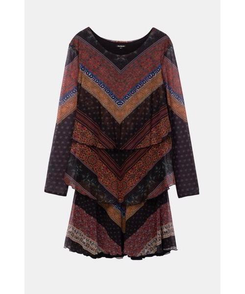 Desigual（デシグアル）の「ワンピースロングスリーブ OCRIDA（ワンピース・レディース・ブルー・2L/3L/SS/S/M/L）」の7枚目の写真