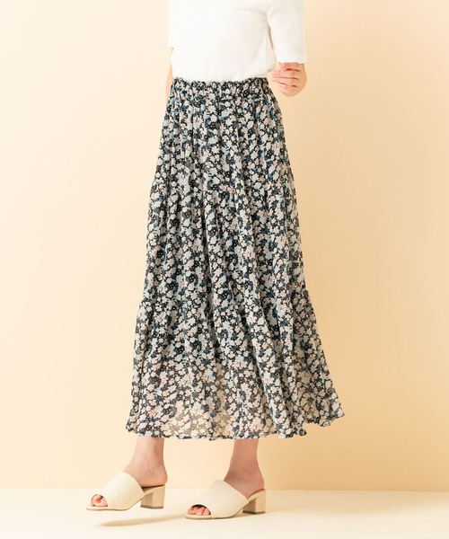 Emsexcite エムズエキサイト の 花柄ティアードスカート スカート Wear