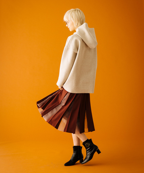 LAYMEE（レイミー）の「Mole pleats SK / モールプリーツスカート（スカート・レディース・ブラック/ベージュ/テラコッタ・FREE）」の15枚目の写真