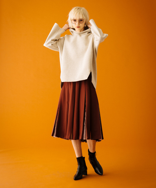 LAYMEE（レイミー）の「Mole pleats SK / モールプリーツスカート（スカート・レディース・ブラック/ベージュ/テラコッタ・FREE）」の16枚目の写真