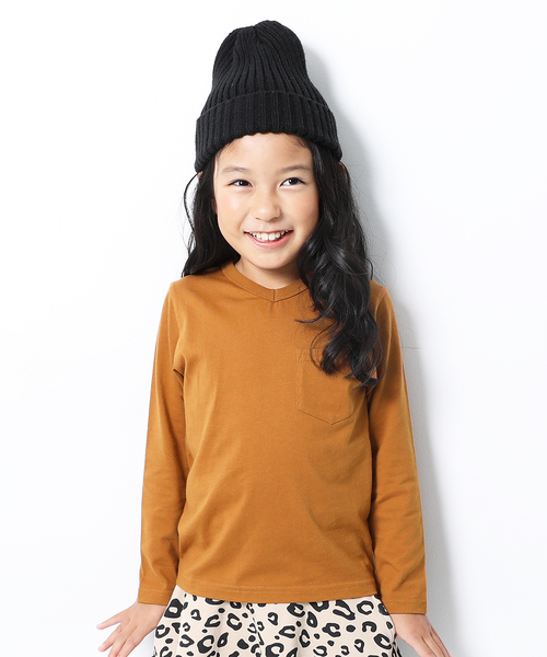 devirock（デビロック）の「Vネック長袖Tシャツ（Tシャツ/カットソー・キッズ・ホワイト/ブラック/杢グレー/ネイビー/ブルー系その他/グリーン系その他/グリーン系その他2/カーキ/レッド系その他/ライトブラウン/キャメル・80ｃｍ/90cm/100cm/110cm/120cm/130cm/140cm/150cm/160cm）」の10枚目の写真