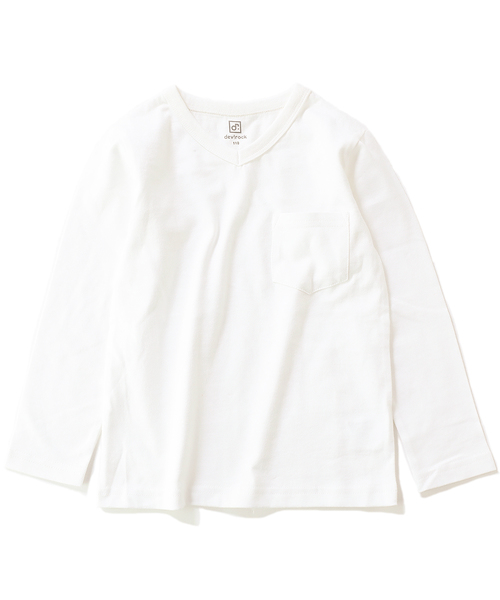 devirock（デビロック）の「Vネック長袖Tシャツ（Tシャツ/カットソー・キッズ・ホワイト/ブラック/杢グレー/ネイビー/ブルー系その他/グリーン系その他/グリーン系その他2/カーキ/レッド系その他/ライトブラウン/キャメル・80ｃｍ/90cm/100cm/110cm/120cm/130cm/140cm/150cm/160cm）」の22枚目の写真