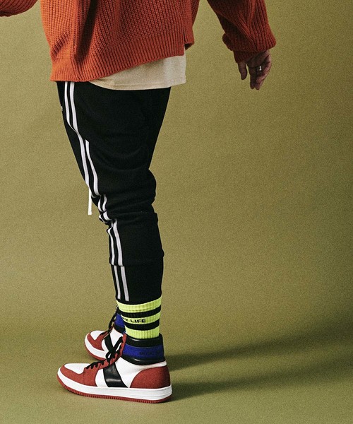 MSML(エムエスエムエル)の「2LINE JERSEY PANTS(その他パンツ・メンズ・ブラック/ブルー・S/M/L)」の12枚目の写真