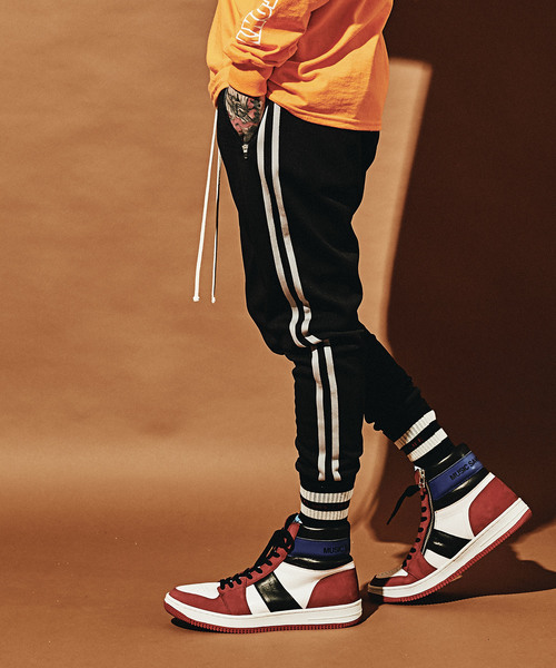 MSML(エムエスエムエル)の「2LINE JERSEY PANTS(その他パンツ・メンズ・ブラック/ブルー・S/M/L)」の17枚目の写真
