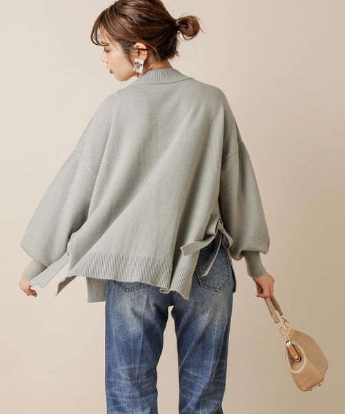 natural couture(ナチュラルクチュール)の「サイドスリット&TPプチハイニット(ニット/セーター・レディース・ベージュ/アイボリー/ミント/ブラウン/ラベンダー・FREE)」の5枚目の写真