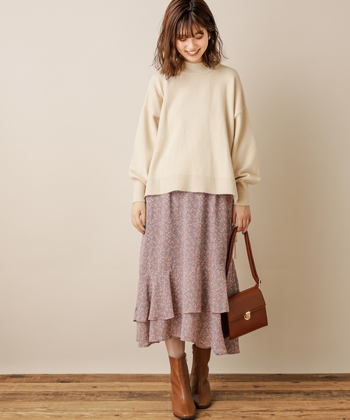 natural couture(ナチュラルクチュール)の「サイドスリット&TPプチハイニット(ニット/セーター・レディース・ベージュ/アイボリー/ミント/ブラウン/ラベンダー・FREE)」の15枚目の写真