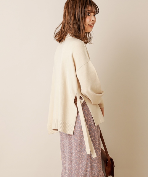 natural couture(ナチュラルクチュール)の「サイドスリット&TPプチハイニット(ニット/セーター・レディース・ベージュ/アイボリー/ミント/ブラウン/ラベンダー・FREE)」の13枚目の写真