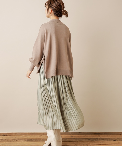 natural couture(ナチュラルクチュール)の「サイドスリット&TPプチハイニット(ニット/セーター・レディース・ベージュ/アイボリー/ミント/ブラウン/ラベンダー・FREE)」の20枚目の写真