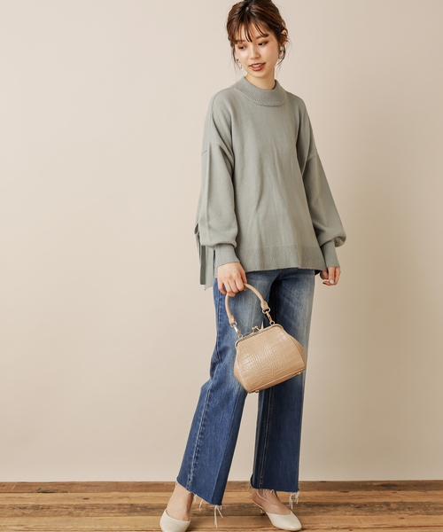 natural couture(ナチュラルクチュール)の「サイドスリット&TPプチハイニット(ニット/セーター・レディース・ベージュ/アイボリー/ミント/ブラウン/ラベンダー・FREE)」の16枚目の写真