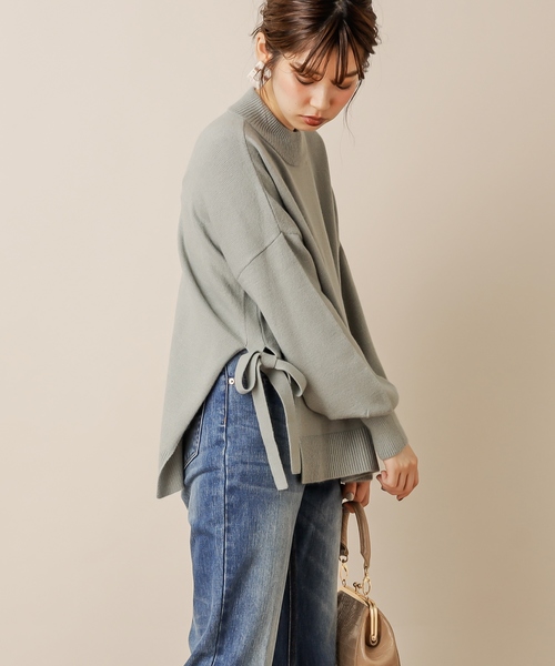 natural couture(ナチュラルクチュール)の「サイドスリット&TPプチハイニット(ニット/セーター・レディース・ベージュ/アイボリー/ミント/ブラウン/ラベンダー・FREE)」の14枚目の写真