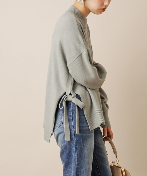 natural couture(ナチュラルクチュール)の「サイドスリット&TPプチハイニット(ニット/セーター・レディース・ベージュ/アイボリー/ミント/ブラウン/ラベンダー・FREE)」の10枚目の写真