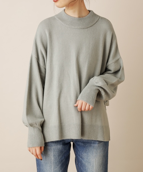 natural couture(ナチュラルクチュール)の「サイドスリット&TPプチハイニット(ニット/セーター・レディース・ベージュ/アイボリー/ミント/ブラウン/ラベンダー・FREE)」の21枚目の写真