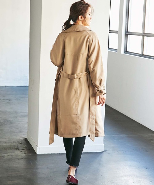 GeeRA（ジーラ）の「キャンディスリーブトレンチコート（トレンチコート・レディース・ベージュ/ネイビー/アイボリー・X-LARGE/SMALL/MEDIUM/LARGE/XX-LARGE）」の12枚目の写真