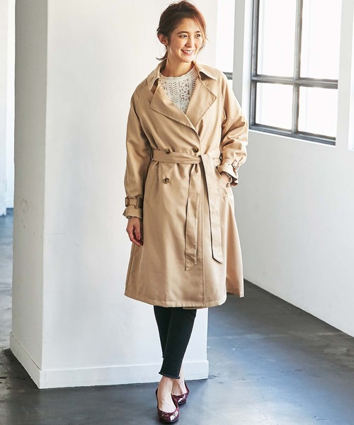 GeeRA（ジーラ）の「キャンディスリーブトレンチコート（トレンチコート・レディース・ベージュ/ネイビー/アイボリー・X-LARGE/SMALL/MEDIUM/LARGE/XX-LARGE）」の11枚目の写真