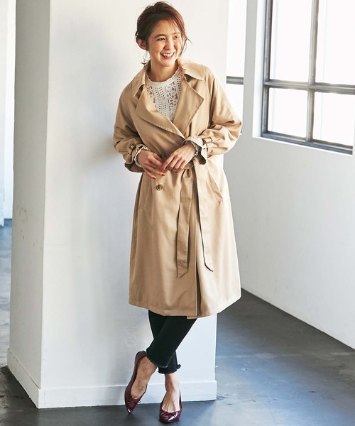 GeeRA（ジーラ）の「キャンディスリーブトレンチコート（トレンチコート・レディース・ベージュ/ネイビー/アイボリー・X-LARGE/SMALL/MEDIUM/LARGE/XX-LARGE）」の10枚目の写真
