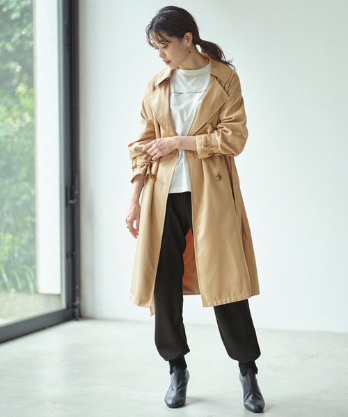 GeeRA（ジーラ）の「キャンディスリーブトレンチコート（トレンチコート・レディース・ベージュ/ネイビー/アイボリー・X-LARGE/SMALL/MEDIUM/LARGE/XX-LARGE）」の17枚目の写真