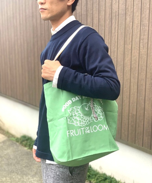 FRUIT OF THE LOOM（フルーツオブザルーム）の「【FRUIT OF THE LOOM】BRAIDED CORD TOTE BAG/サブバッグ/エコバッグ（トートバッグ・レディース・ピンク/ラベンダー/オレンジ/イエロー/オフホワイト/ミント/サックスブルー・FREE）」の3枚目の写真
