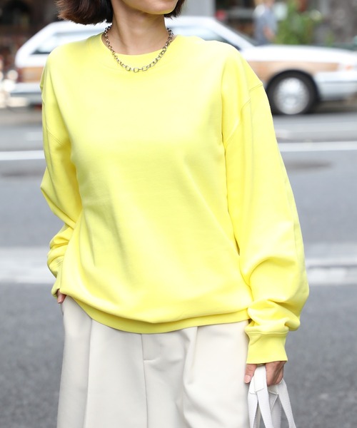 United Athle（ユナイテッドアスレ）の「季節の変わり目にも重宝する定番アイテム！【United Athle】premium cotton crew neck sweat unisex / プレミアム コットン クルーネック 無地スウェット トレーナー 裏パイル ユニセックス 10オンス 5044（スウェット・メンズ・ブラック/ホワイト/アイボリー/グレー/カーキ/グリーン/ベージュ/ライトグリーン/パープル/ロイヤルブルー/イエロー/ダークブラウン/ライトカーキ/ピンク/ライトブルー/オリーブ/バーガンディー/レッド/ゴールド/オレンジ/チャコールグレー/ネイビー/スミクロ/ストーン/アッシュ/ライトイエロー/インディゴブルー・XL/S/M/L/XXL）」の21枚目の写真