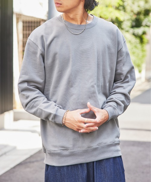 United Athle（ユナイテッドアスレ）の「季節の変わり目にも重宝する定番アイテム！【United Athle】premium cotton crew neck sweat unisex / プレミアム コットン クルーネック 無地スウェット トレーナー 裏パイル ユニセックス 10オンス 5044（スウェット・メンズ・ブラック/ホワイト/アイボリー/グレー/カーキ/グリーン/ベージュ/ライトグリーン/パープル/ロイヤルブルー/イエロー/ダークブラウン/ライトカーキ/ピンク/ライトブルー/オリーブ/バーガンディー/レッド/ゴールド/オレンジ/チャコールグレー/ネイビー/スミクロ/ストーン/アッシュ/ライトイエロー/インディゴブルー・XL/S/M/L/XXL）」の14枚目の写真