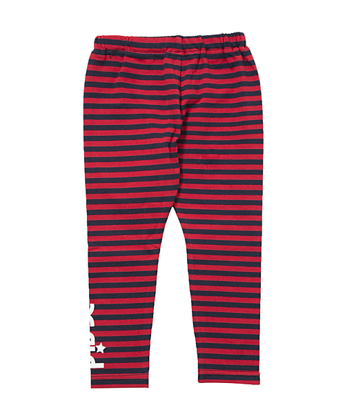 X-girl Stages(エックスガールステージス)の「STRIPE LONG LEGGINGS (4T~7T)/ ボーダー / レギンス(レギンス/スパッツ・キッズ・ネイビー/レッド/ピンク・4T/5T/6T/7T)」の4枚目の写真