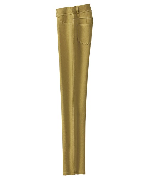 BELLUNA PLUS（ベルーナ）の「なめらかボンディング素材レギンスパンツ７３丈（その他パンツ・レディース・イエロー/モカ/ケミカルウォッシュ/ブラック/インディゴブルー/ライトブルー/ライトイエロー/アイボリー/杢グレー/ミント・SMALL/LARGE/X-LARGE/MEDIUM）」の10枚目の写真