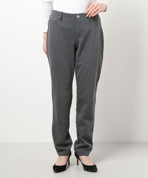 BELLUNA PLUS（ベルーナ）の「なめらかボンディング素材レギンスパンツ７３丈（その他パンツ・レディース・イエロー/モカ/ケミカルウォッシュ/ブラック/インディゴブルー/ライトブルー/ライトイエロー/アイボリー/杢グレー/ミント・SMALL/LARGE/X-LARGE/MEDIUM）」の17枚目の写真