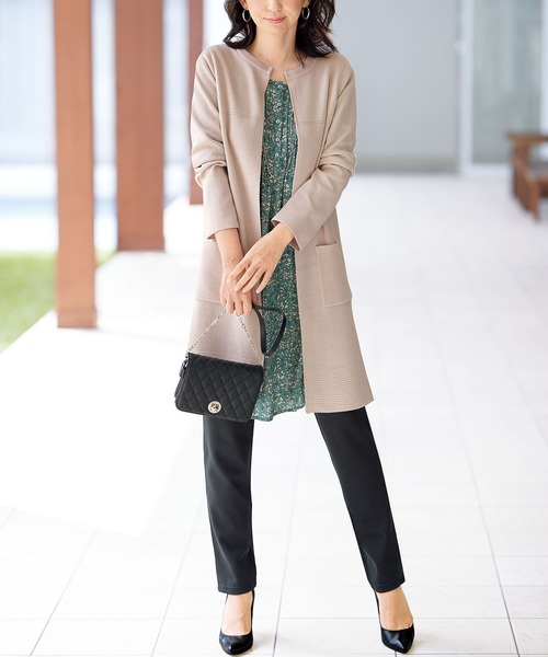 BELLUNA PLUS（ベルーナ）の「なめらかボンディング素材レギンスパンツ７３丈（その他パンツ・レディース・イエロー/モカ/ケミカルウォッシュ/ブラック/インディゴブルー/ライトブルー/ライトイエロー/アイボリー/杢グレー/ミント・SMALL/LARGE/X-LARGE/MEDIUM）」の15枚目の写真