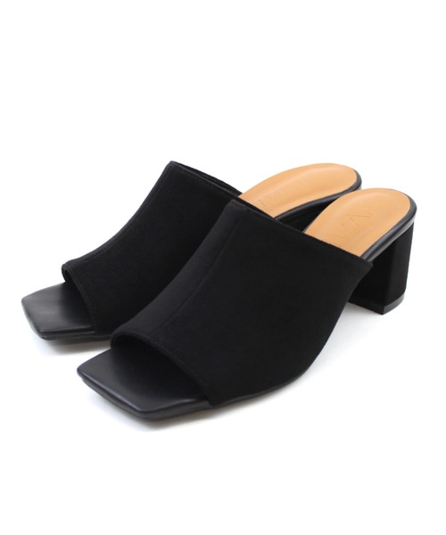 VIVIAN（ヴィヴィアン）の「スクエアトゥミュールサンダル（サンダル・レディース・ベージュ/ブラック/キャメル/グレー系その他7/アイボリー/パイソン/E/ダークブラウン/グレー/ブラック系その他3・SS/S/M/L/LL）」の12枚目の写真