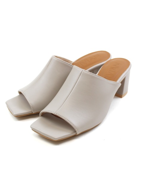 VIVIAN（ヴィヴィアン）の「スクエアトゥミュールサンダル（サンダル・レディース・ベージュ/ブラック/キャメル/グレー系その他7/アイボリー/パイソン/E/ダークブラウン/グレー/ブラック系その他3・SS/S/M/L/LL）」の13枚目の写真