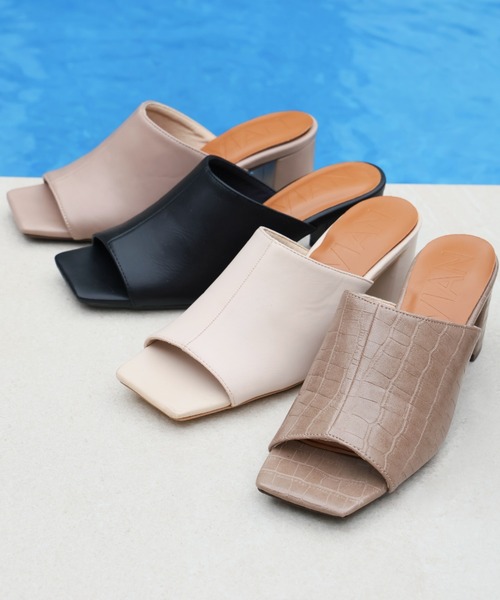 VIVIAN（ヴィヴィアン）の「スクエアトゥミュールサンダル（サンダル・レディース・ベージュ/ブラック/キャメル/グレー系その他7/アイボリー/パイソン/E/ダークブラウン/グレー/ブラック系その他3・SS/S/M/L/LL）」の22枚目の写真