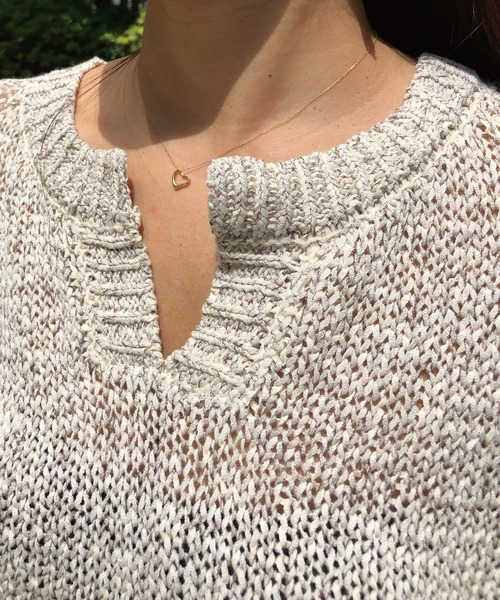 meJane（ミージェーン）の「テープヤーン/キーネックトップス（ニット/セーター・レディース・ブラウン/アイボリー・FREE）」の12枚目の写真