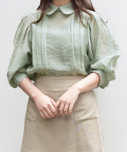 PairPair(ペアペア)の「2WAYシアーブラウス(シャツ/ブラウス・レディース・オフホワイト/スモークピンク/ミント・FREE)」の20枚目の写真