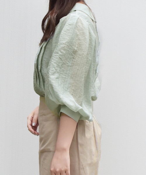 PairPair(ペアペア)の「2WAYシアーブラウス(シャツ/ブラウス・レディース・オフホワイト/スモークピンク/ミント・FREE)」の17枚目の写真