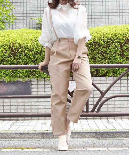 PairPair(ペアペア)の「2WAYシアーブラウス(シャツ/ブラウス・レディース・オフホワイト/スモークピンク/ミント・FREE)」の12枚目の写真