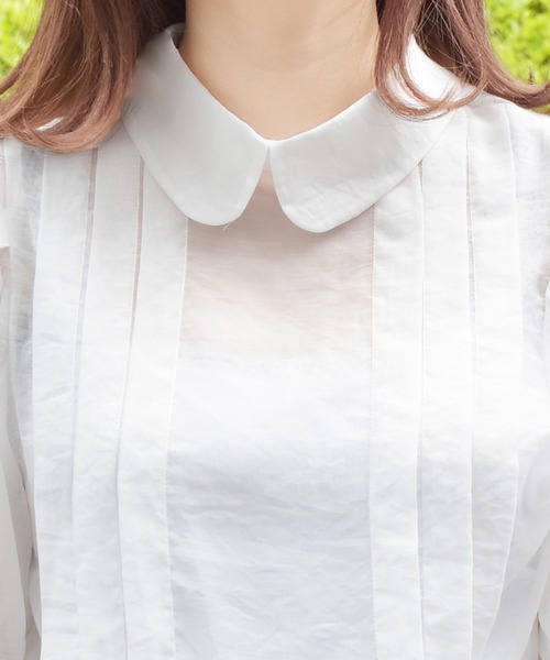 PairPair(ペアペア)の「2WAYシアーブラウス(シャツ/ブラウス・レディース・オフホワイト/スモークピンク/ミント・FREE)」の11枚目の写真