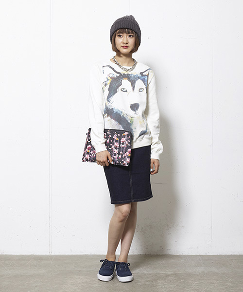 MID by MIDWEST(ミッド バイ ミッドウエスト)の「MID by MIDWEST デニムタイトミディスカート(デニムスカート・レディース・ブラック/ダークブルー・2/1/3)」の12枚目の写真