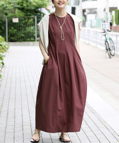 IENA（イエナ）の「ハイツイストコットンツイルワンピース◆（ワンピース・レディース・ブラック/アイボリー/ボルドー・36/38）」の10枚目の写真