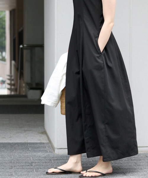 良品✨️ イエナ　ハイツイストコットンツイルワンピース　20SS　36　フレア IENA（イエナ）の「ハイツイストコットンツイルワンピース