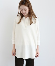 AMERICAN HOLIC | スキッパーワッフル7分袖カットチュニック 　＊(Tシャツ/カットソー)