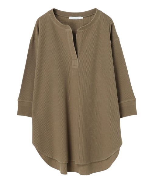 AMERICAN HOLIC（アメリカンホリック）の「スキッパーワッフル7分袖カットチュニック 　＊（Tシャツ/カットソー・レディース・ブラック/その他9/アイボリー/モカ・LARGE/MEDIUM）」の14枚目の写真