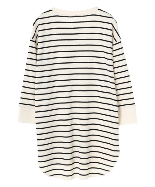 AMERICAN HOLIC（アメリカンホリック）の「スキッパーワッフル7分袖カットチュニック 　＊（Tシャツ/カットソー・レディース・ブラック/その他9/アイボリー/モカ・LARGE/MEDIUM）」の16枚目の写真