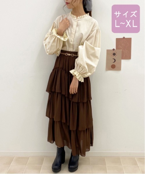 apres jour（アプレジュール）の「【大きいサイズ】コットンレースフリルブラウス【ZOZOTOWN限定アイテム】（シャツ/ブラウス・レディース・アイボリー/オフホワイト・X-LARGE）」の18枚目の写真