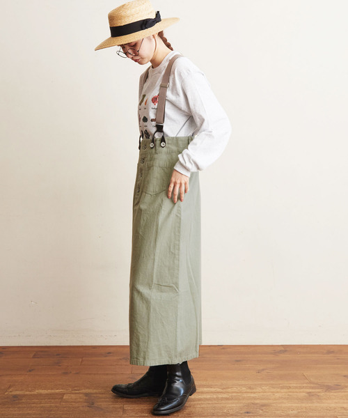 Fig London 15周年記念スカート＊美品 fig London - fig London コットンネップ ヘンプ サスペンダー